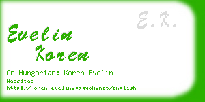 evelin koren business card